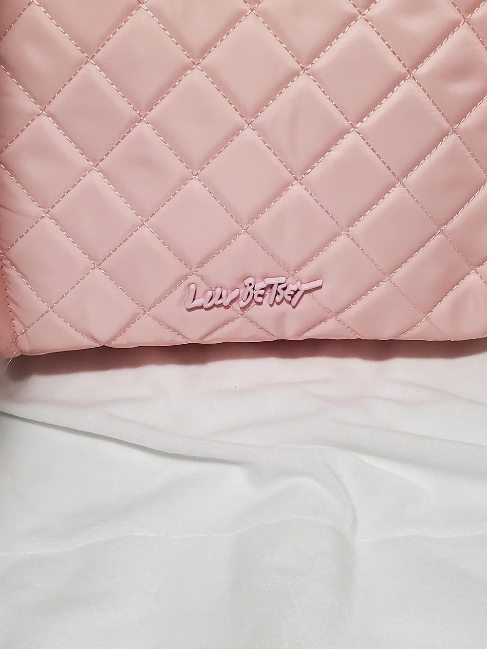 Quilted Pink Heart Tote Bag